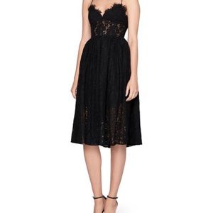 Fame and Partner Black Lace Dress